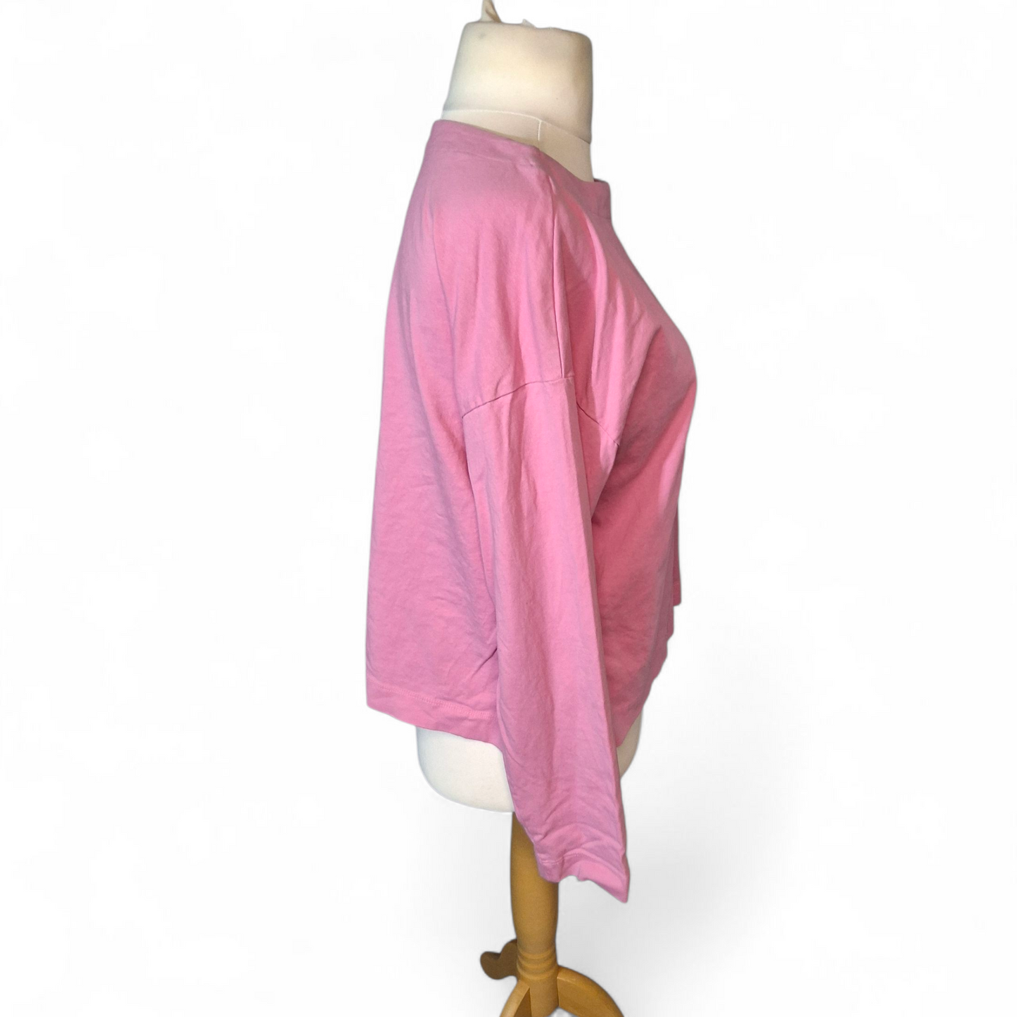 Matalan Pink Long Sleeved T-Shirt – Size M (UK size 12/14) – 100% Cotton