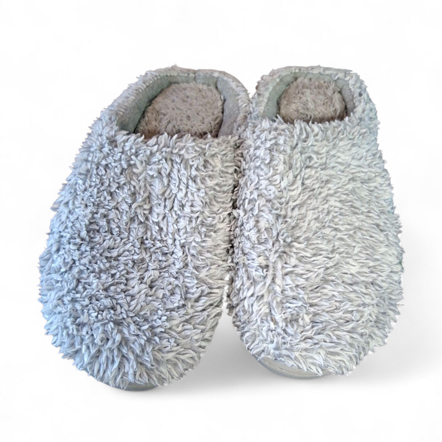 Tu Grey Fluffy Slip-On Slippers – Size 5/6
