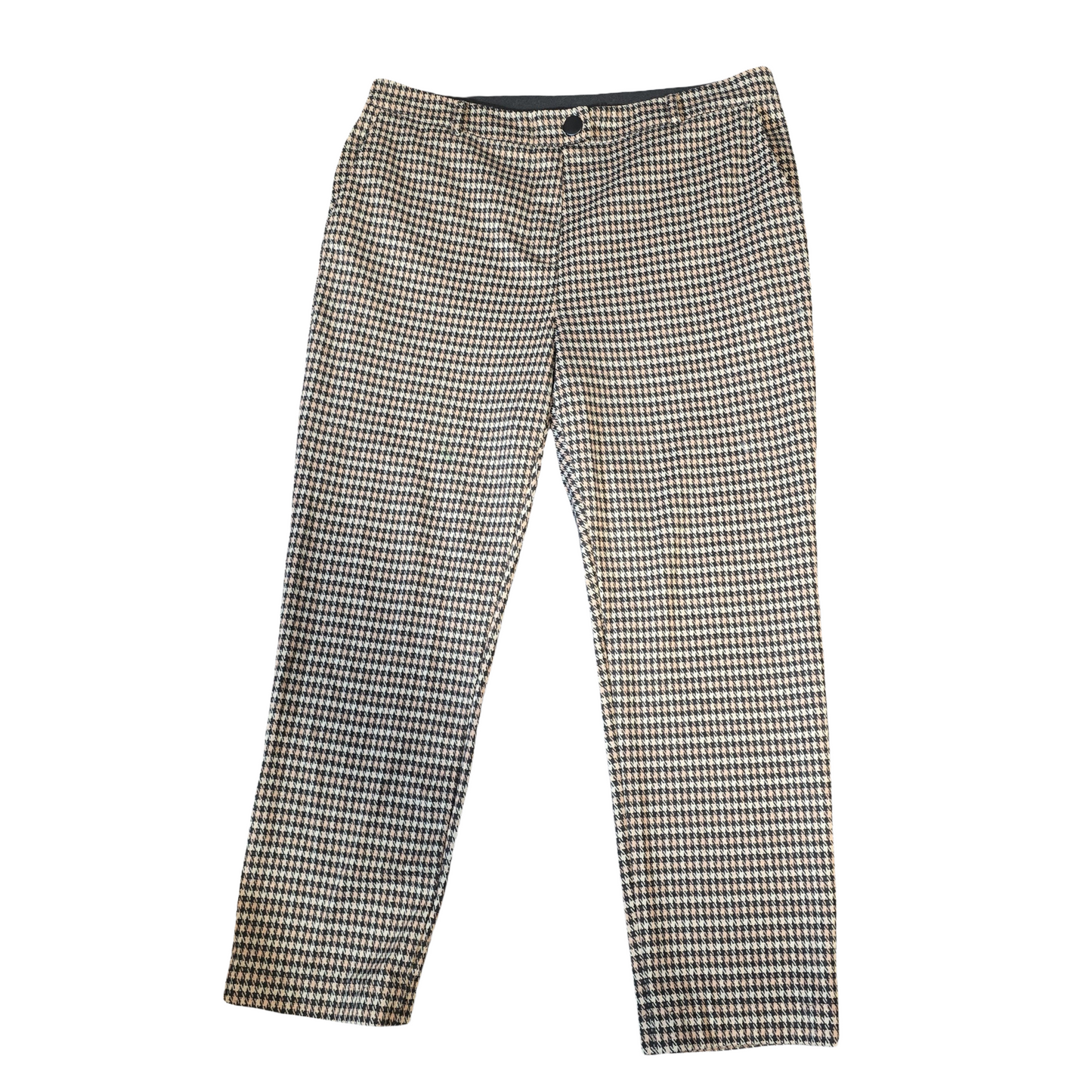 Matalan Brown & Black Slim Leg Trousers – Size 14 – Stretch Waist