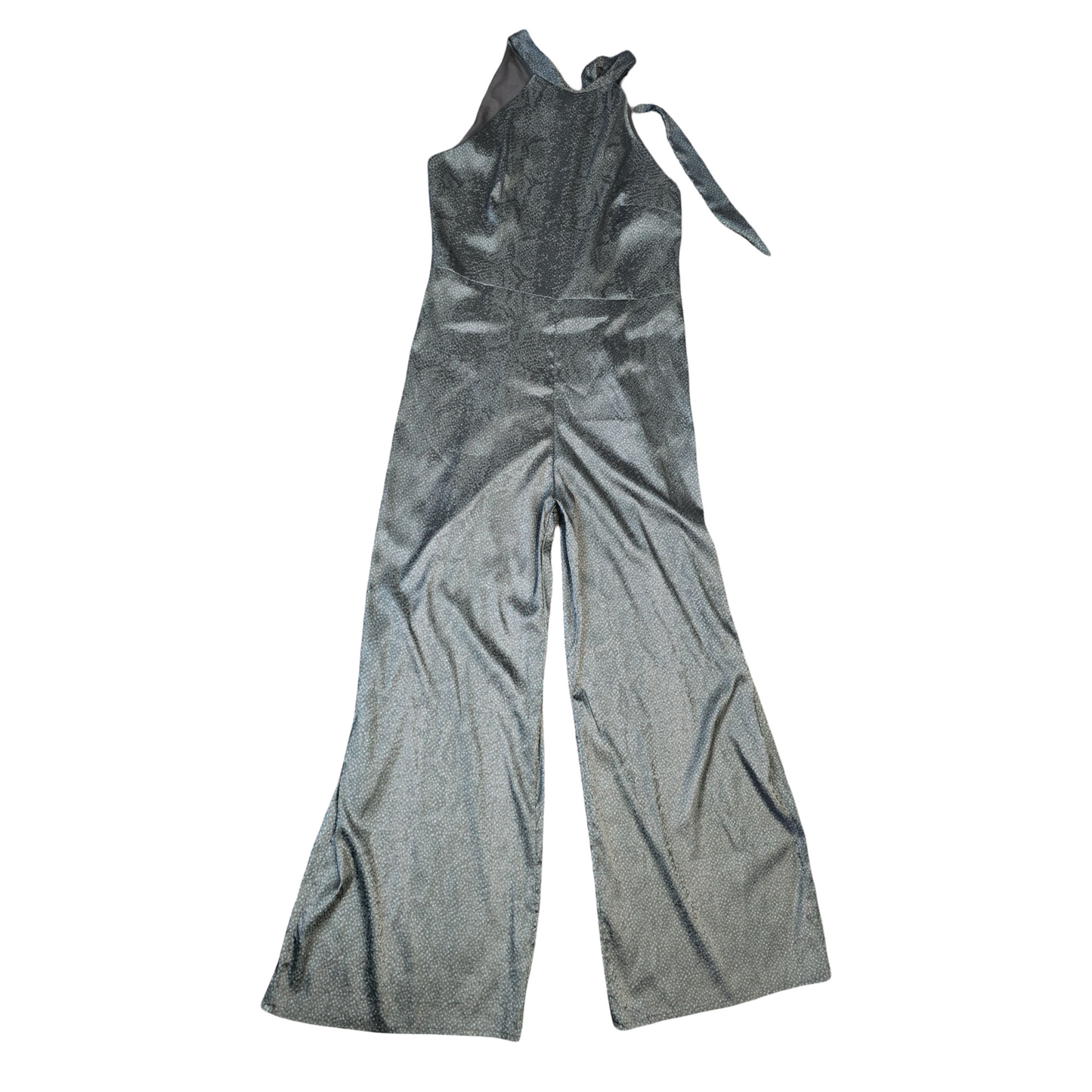 Next Jumpsuit Green Size 14 Polka Dot Wide Leg Weekend