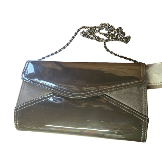 Hotter Grey Patent Clutch Bag with Chain Strap – New with Tags
