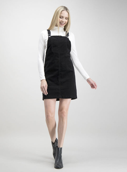 Tu Black Cord Pinafore Dress – Size 20 – Effortlessly Layerable