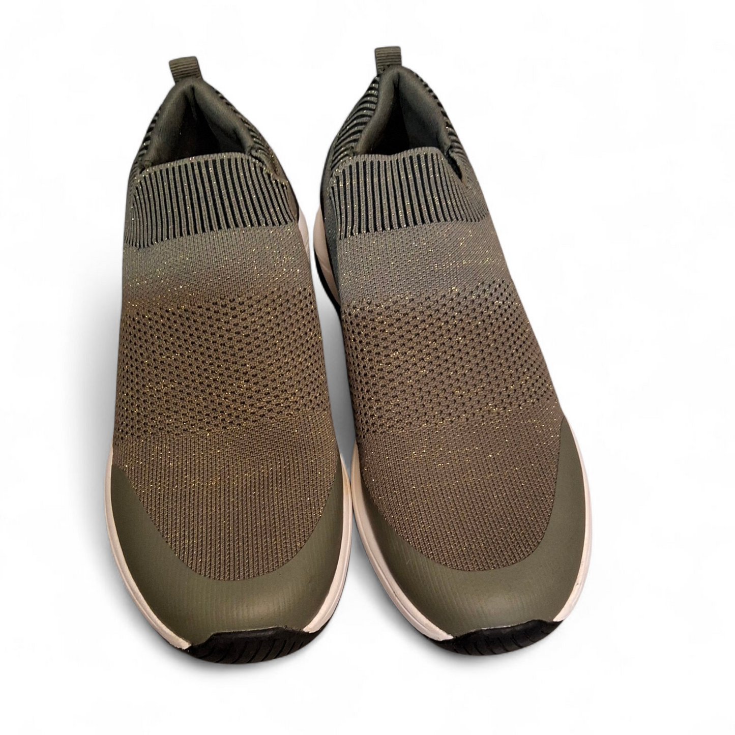 F&F Khaki Green & Gold Slip-On Trainers – UK 6.5 Ladies