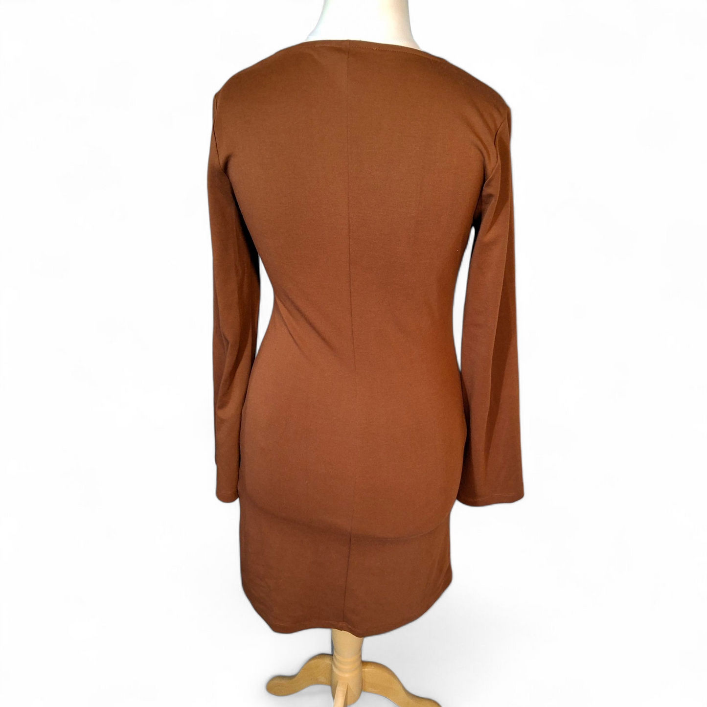 Forever21 Brown Bodycon Mini Dress – UK Small (size 8/10)