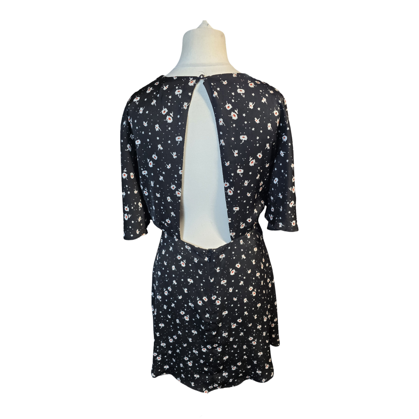 Black Floral Dress Size 12 Weekend Topshop