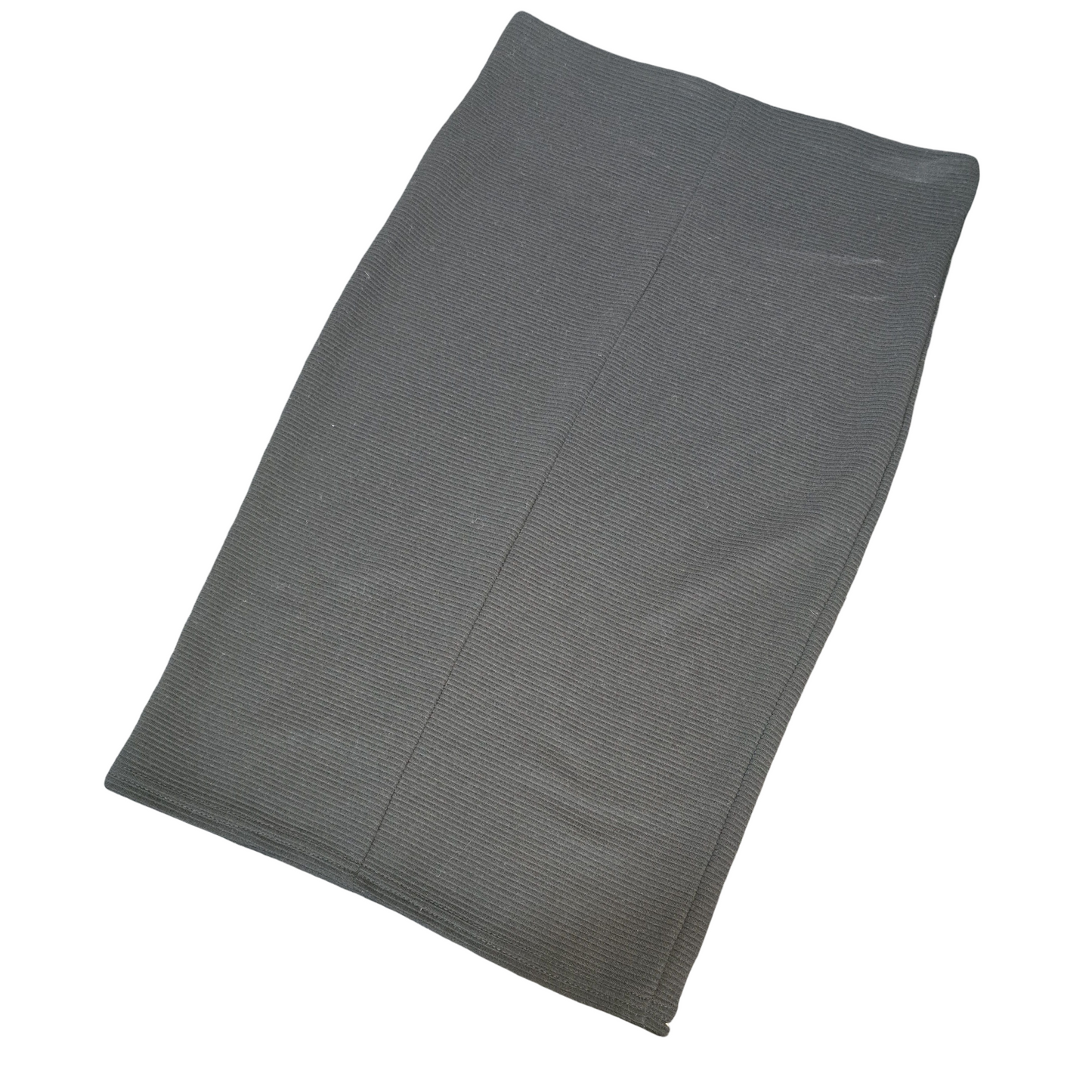 Primark Black Ribbed Bodycon Skirt – Size 10 – Elasticated Waist – Knee Length