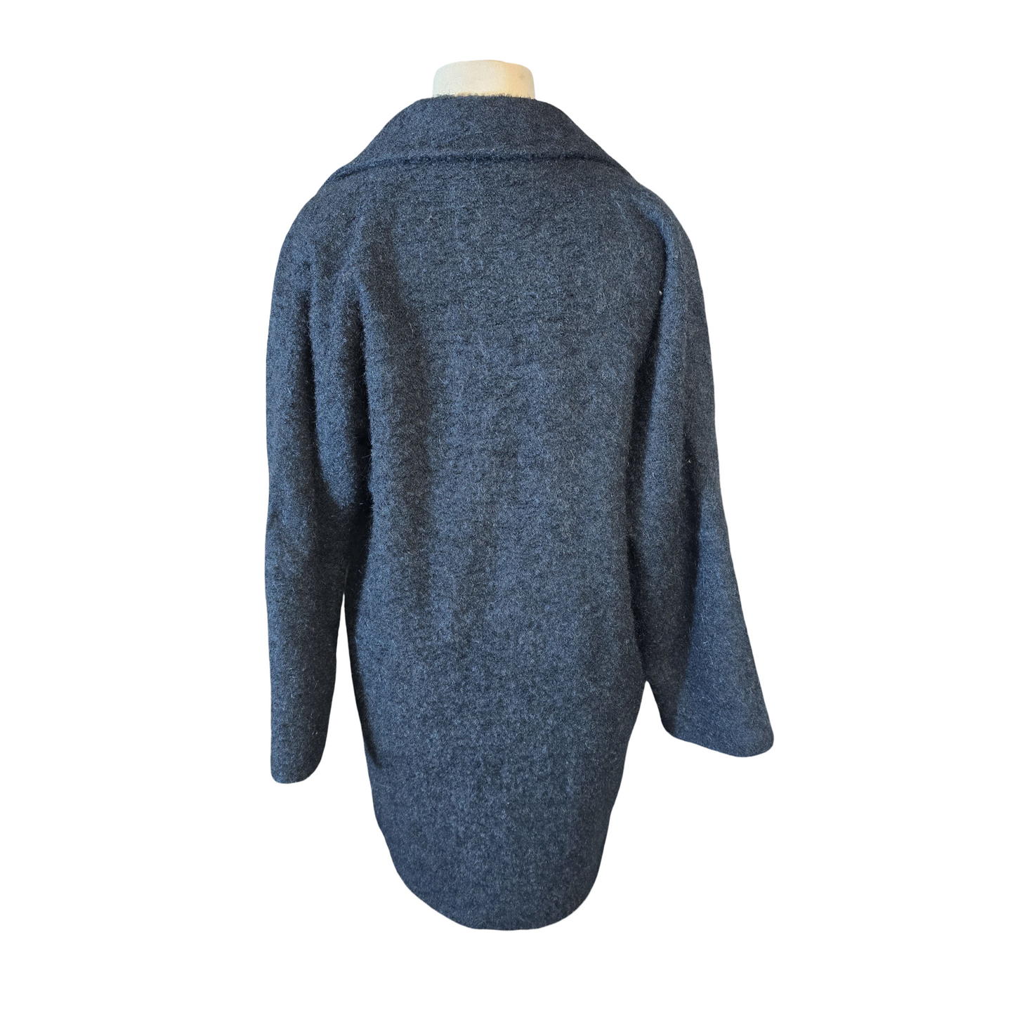 Jigsaw Dark Green Wool Blend Midi Coat – One Button – XS