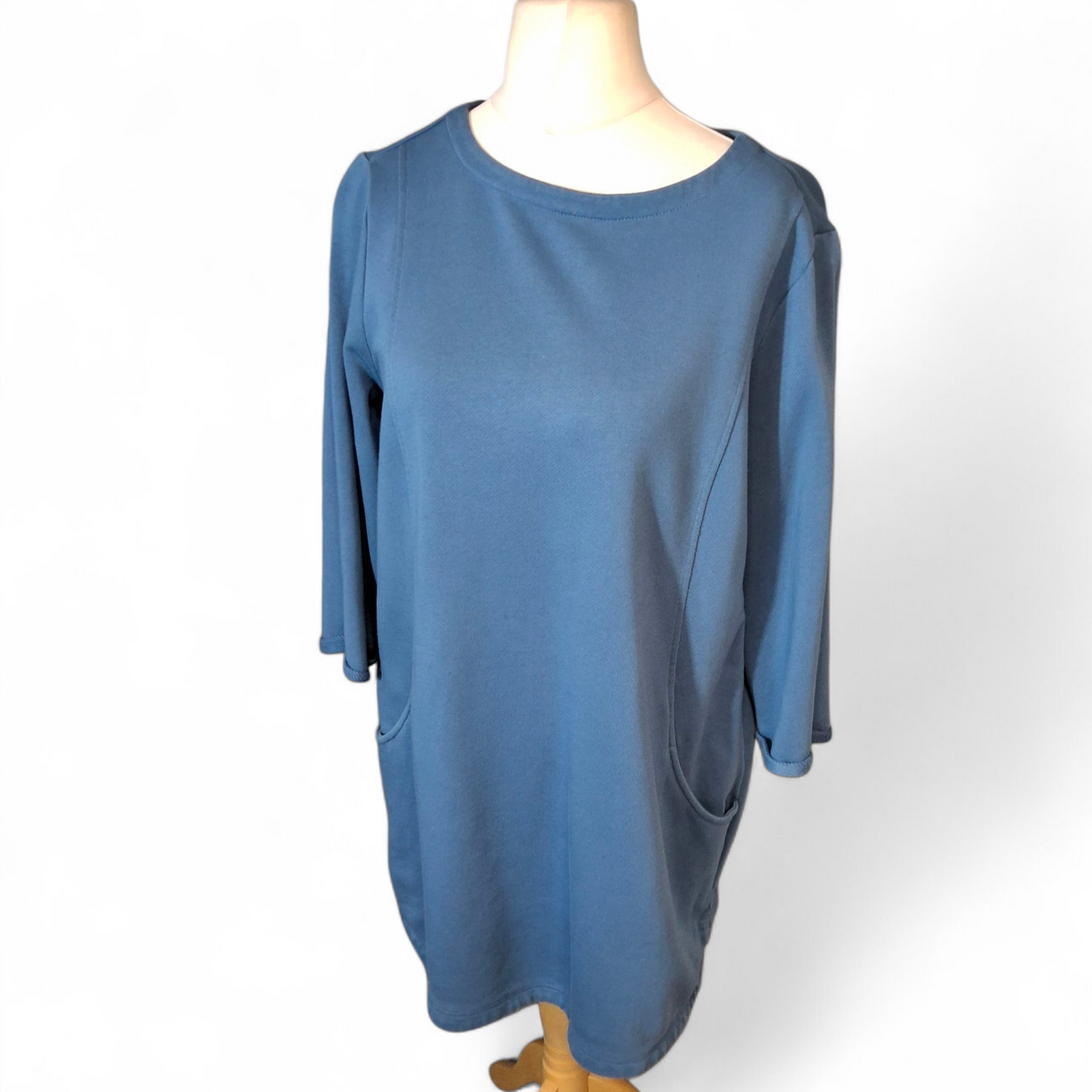 Seasalt Blue 100% Cotton Tunic Top with Pockets – Size 12