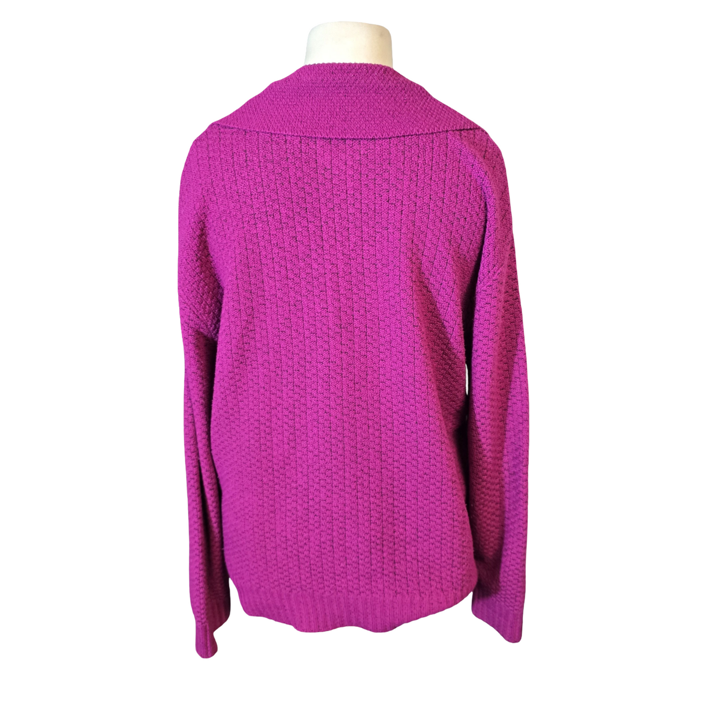 Glimpse Purple Knitted Collared Zip-Up Cardigan – L/XL (size 16/18)