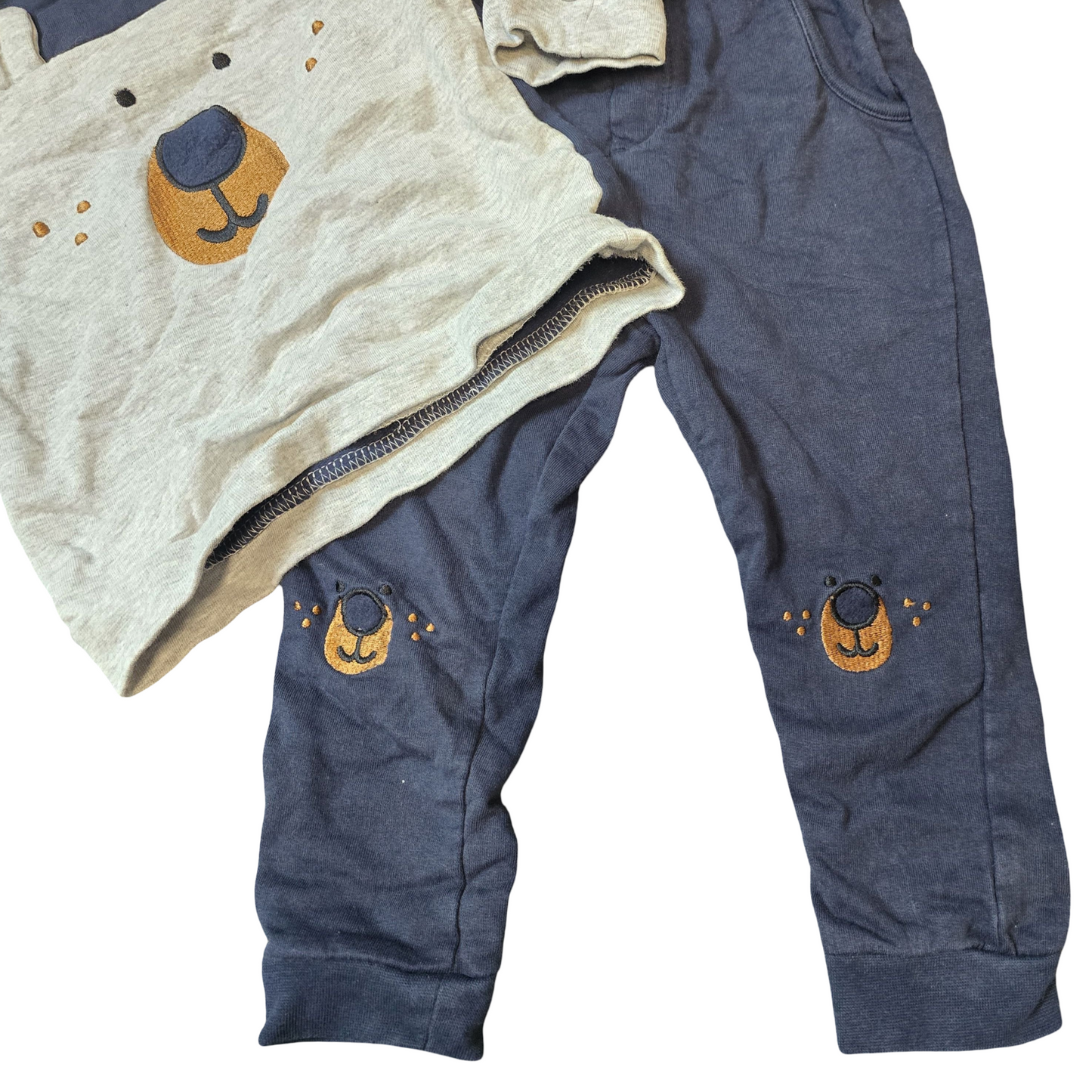Pep & Co Boys Navy & Grey Jumper & Joggers Set – 18/24 Months – Cotton