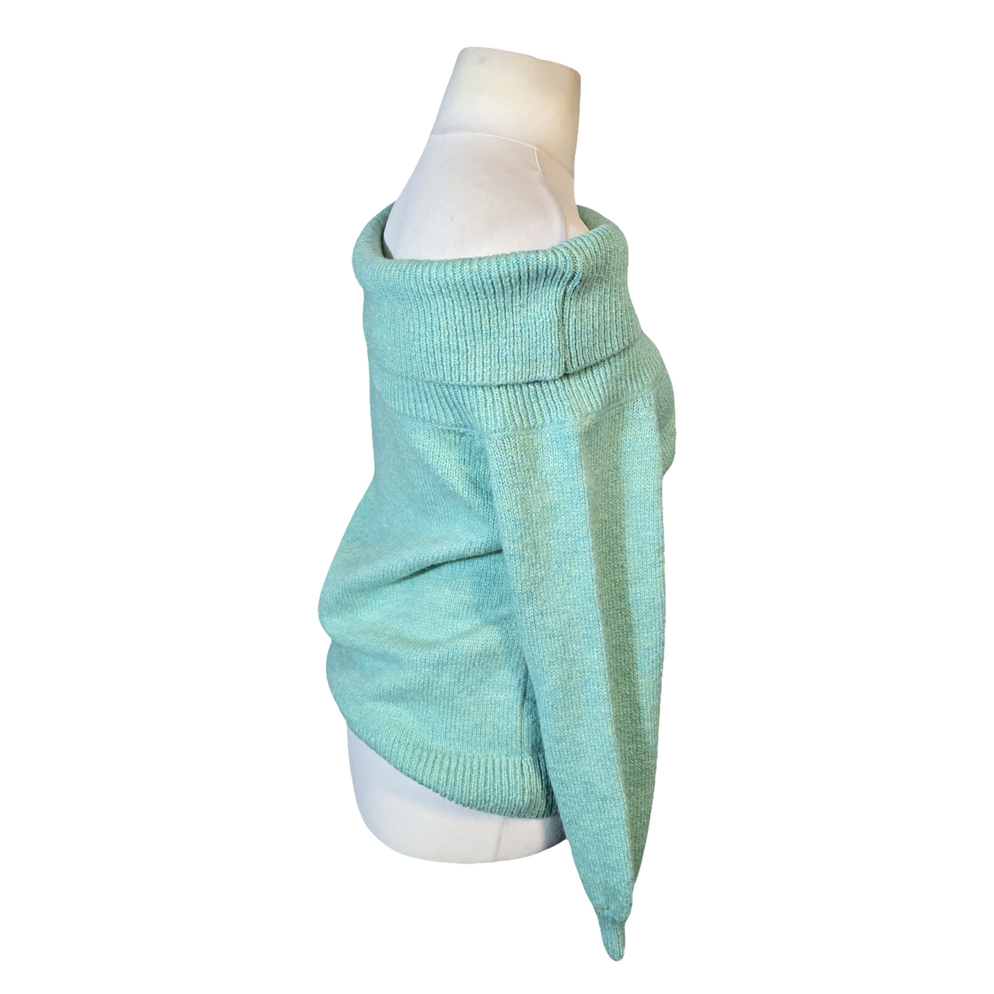 Tu Light Green Off-the-Shoulder Knitted Jumper – Size 10