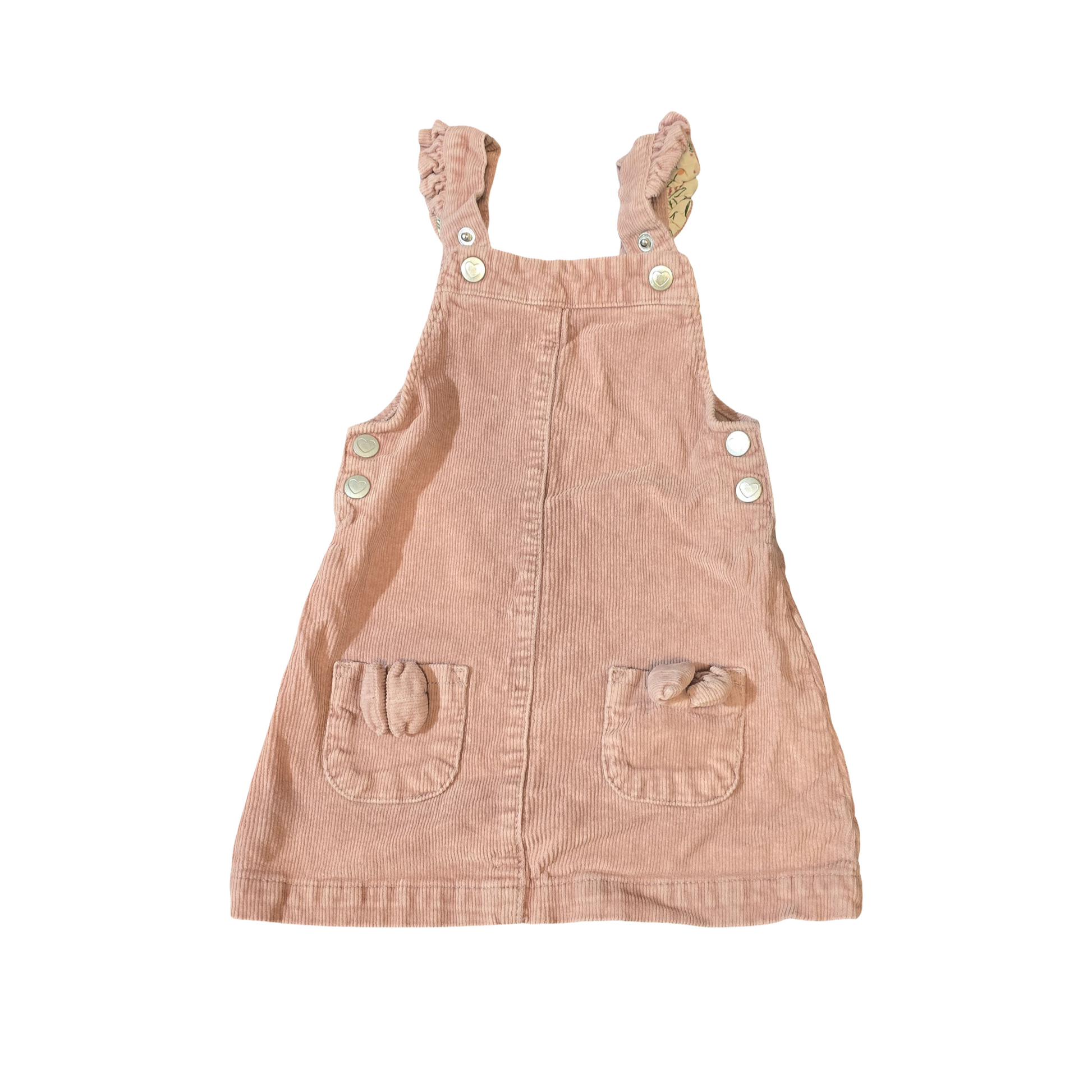 George Pink Corduroy Pinafore Dress – Girls 18-24 Months – 100% Cotton
