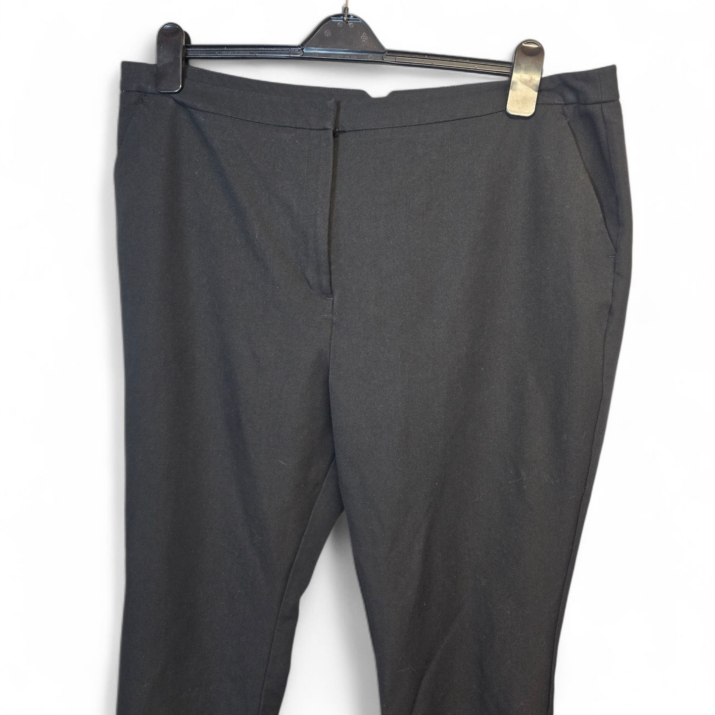 Matalan Black Slim Work Trousers – Size 20 – 29” Inside Leg with Pockets