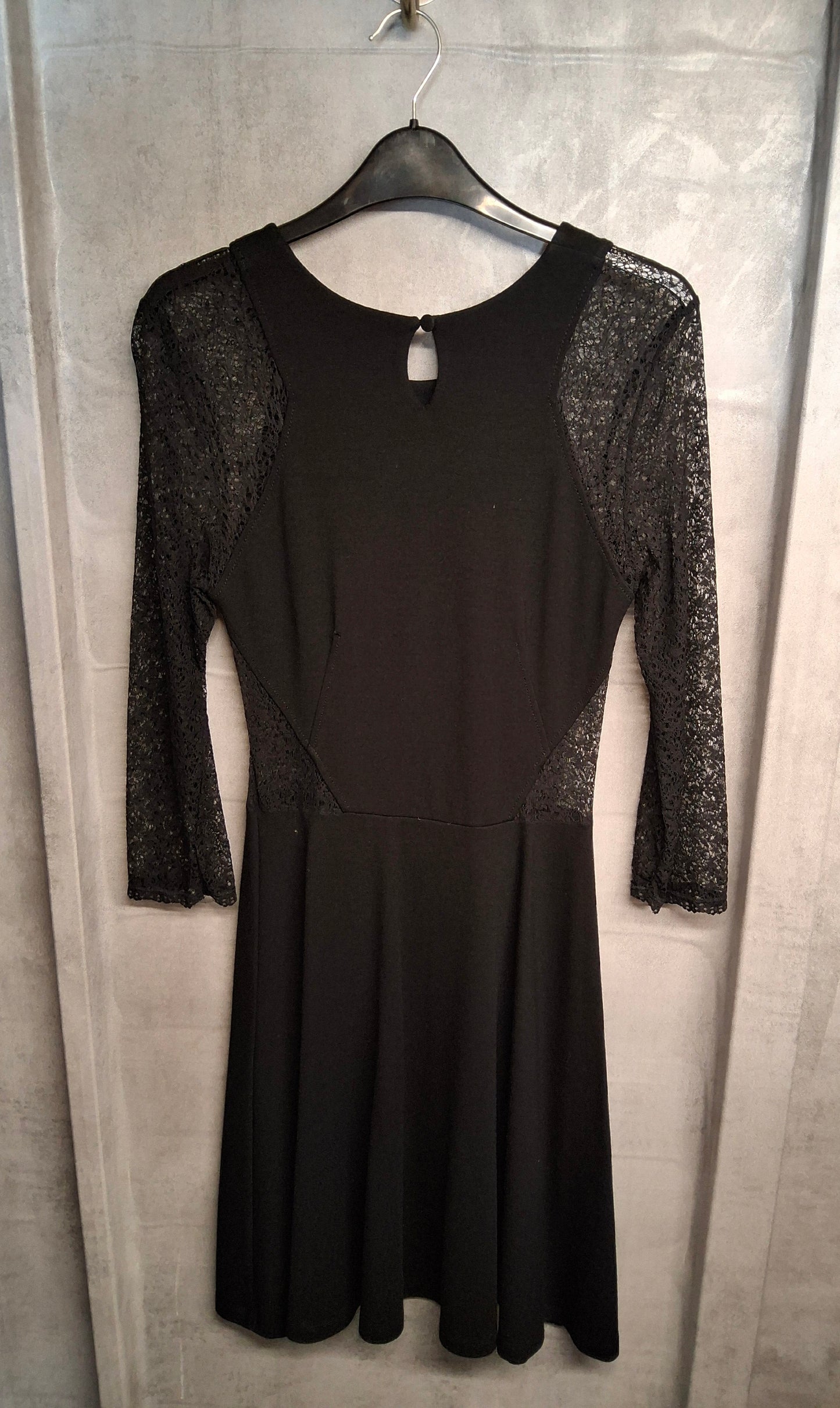 French Connection Black Lace Flared Dress – Size 10