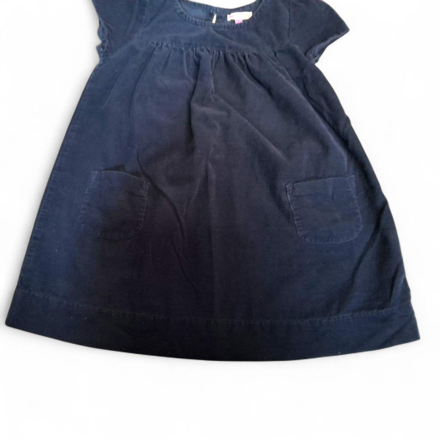 John Lewis Navy Corduroy Dress – Girls 4 Years – 100% Cotton