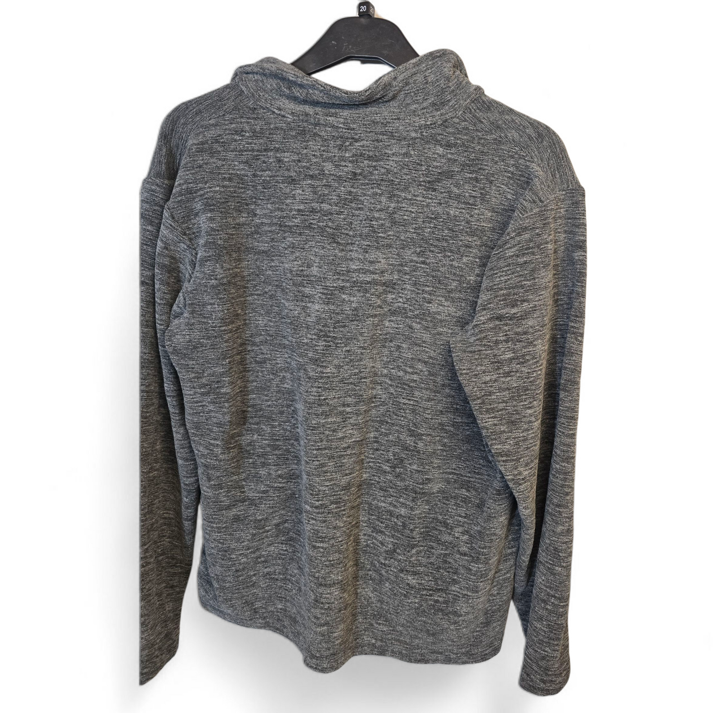 Men's Therma Grey Fleeced 1/4 Zip Jumper with Pockets – Size Med