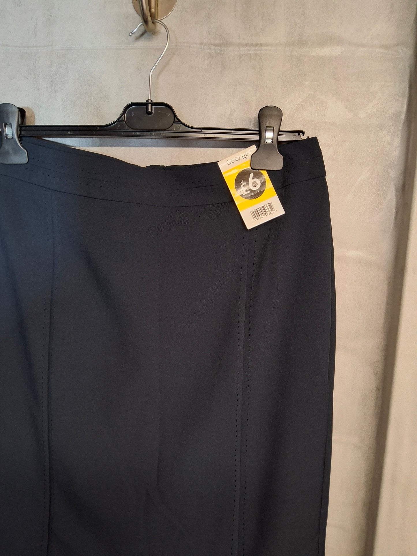 George Navy A-Line Knee Length Skirt – Size 12 – 100% Polyester – NWT