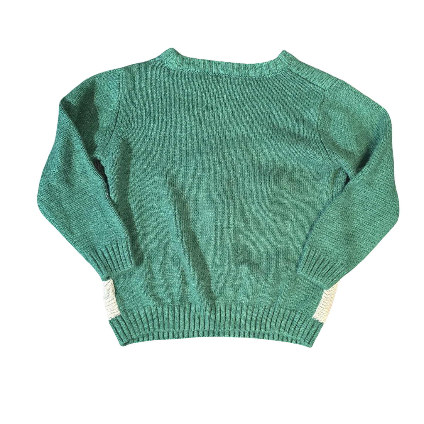 Dunnes Green Boys Christmas Jumper – 3/4 Years – Festive Knit Santa Design