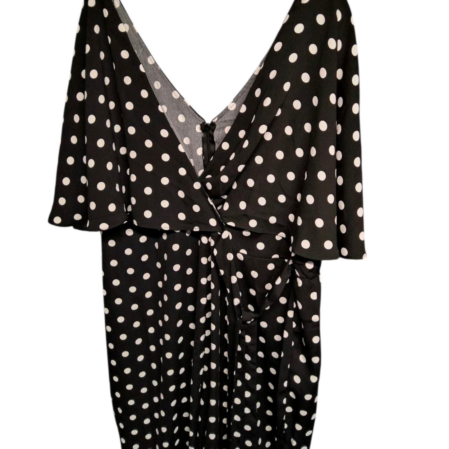 Wallis Black & White Polka Dot Jumpsuit – UK 26 – Serving curves and cocktails