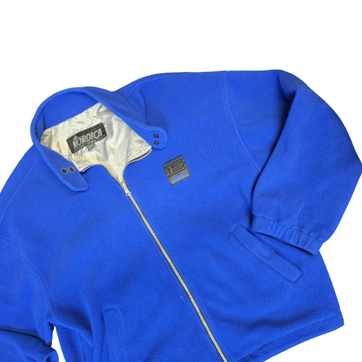Nordica Vintage Fleece Jacket Blue Size L Zip-Up Outdoor Ski Wear