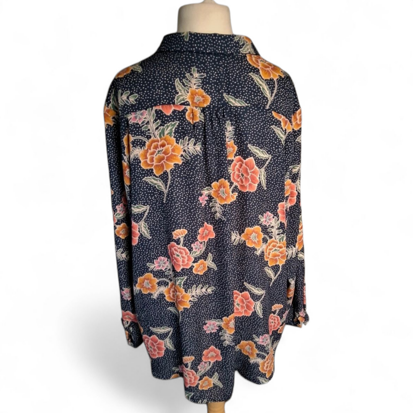George Navy Multicoloured Floral Blouse – Size 22