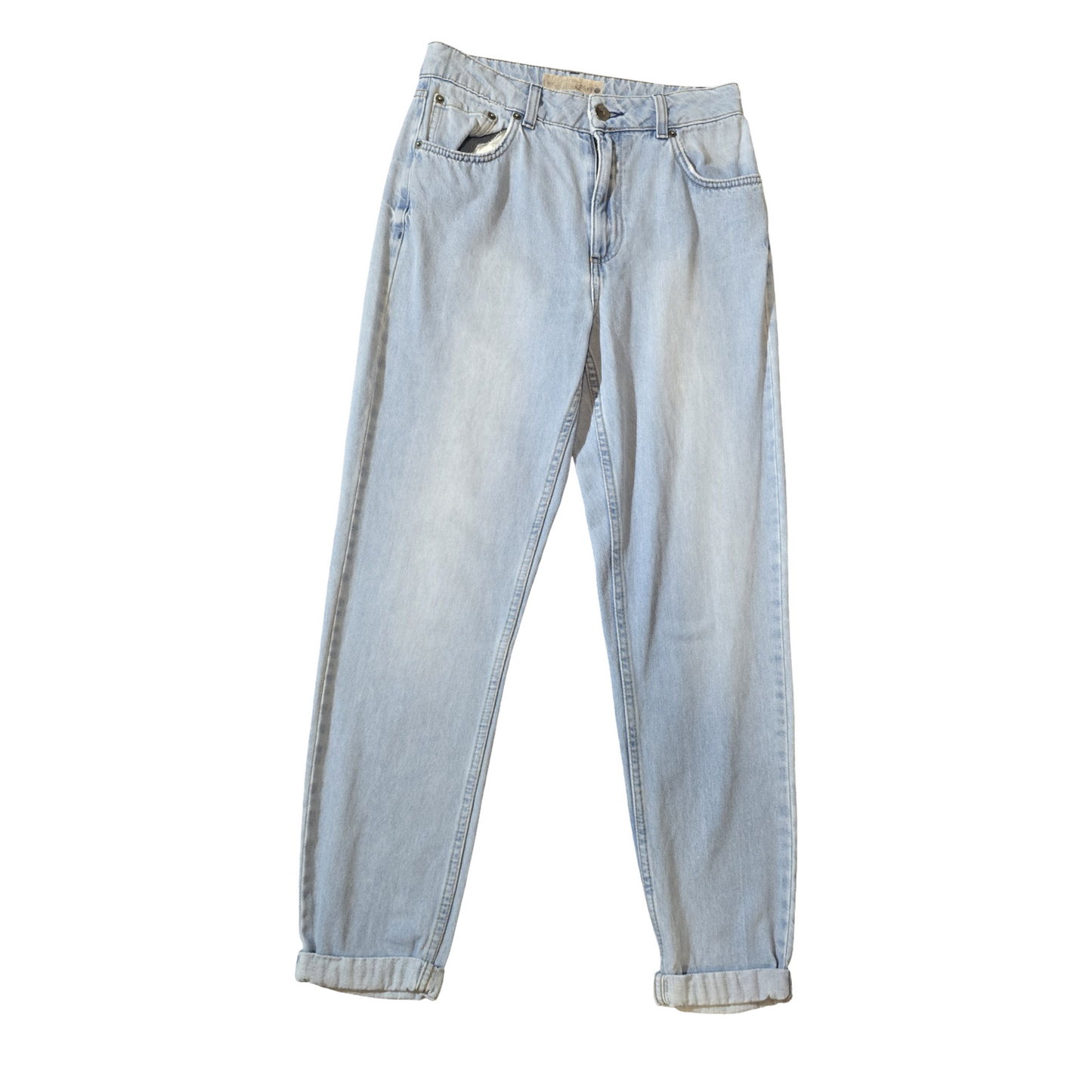 Topshop Moto Light Blue High Waist Slim Leg Jeans – W28 L32