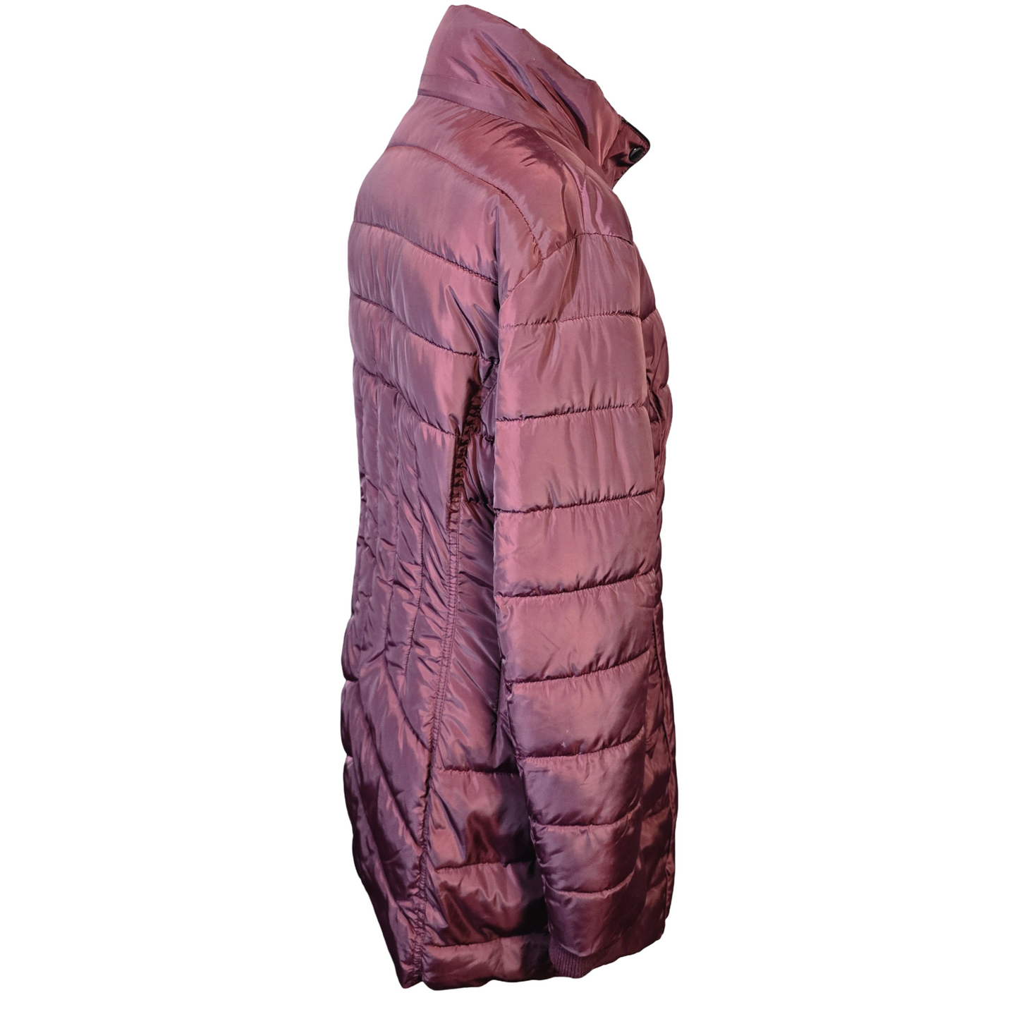 Klass Purple Quilted Puffer Midi Coat – Size M (12/14) – Warm Winter Jacket