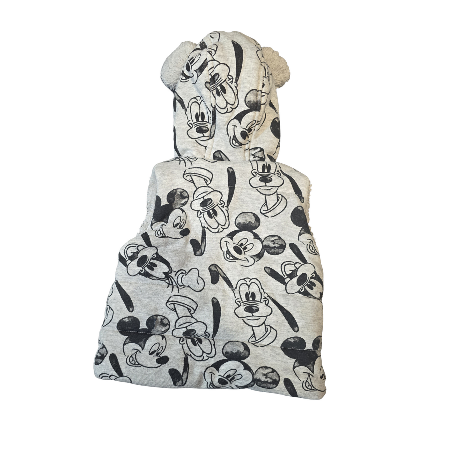 George Disney Mickey Mouse Baby Gilet – Fleecy Hood & Cute Ears – Size 6–9 Months Boys