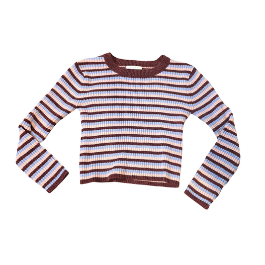 Primark Girls Blue & Pink Stripe Knit Jumper – Age 5–6 Years – 100% Polyester