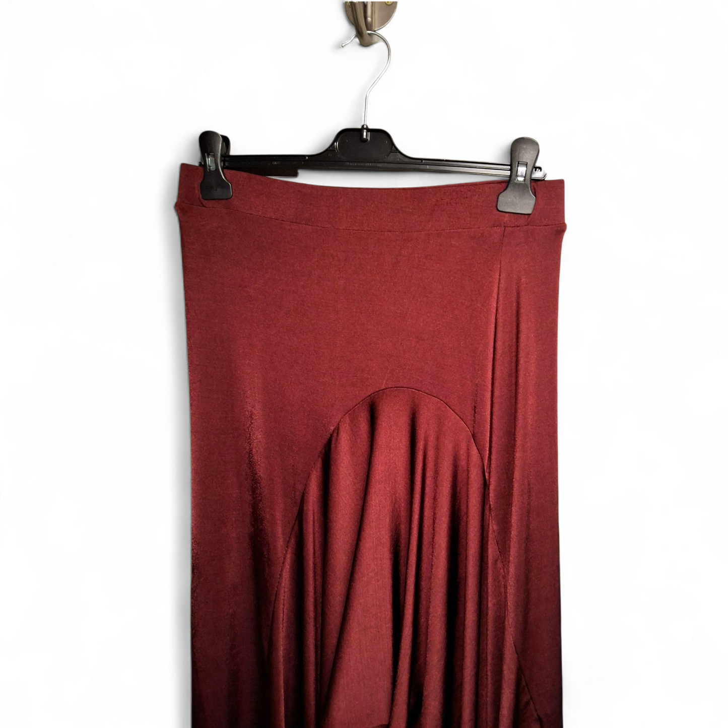 F&F Red Asymmetrical Skirt – Size 12 – Midi/Bodycon Style