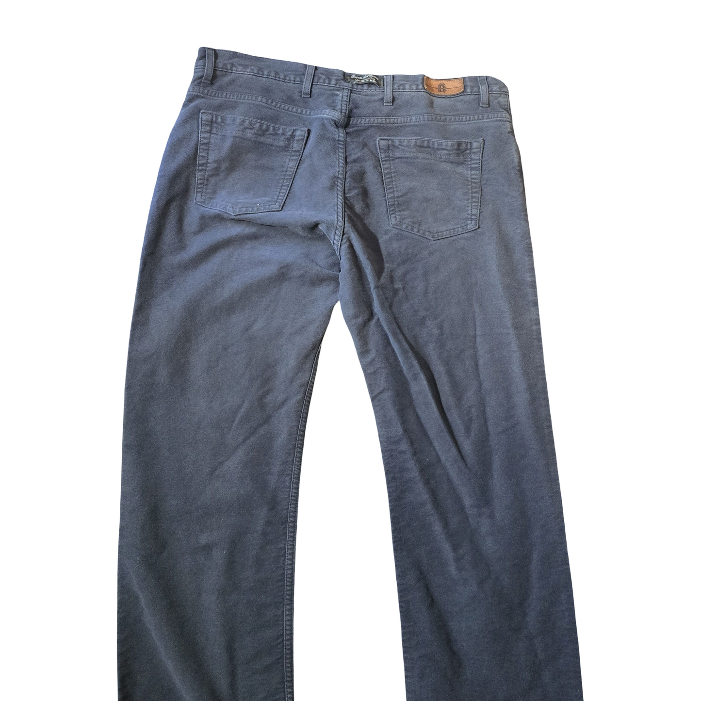 Blue Harbour Men’s Navy Chinos – Straight Leg – High Waist – 38W 33L Cotton