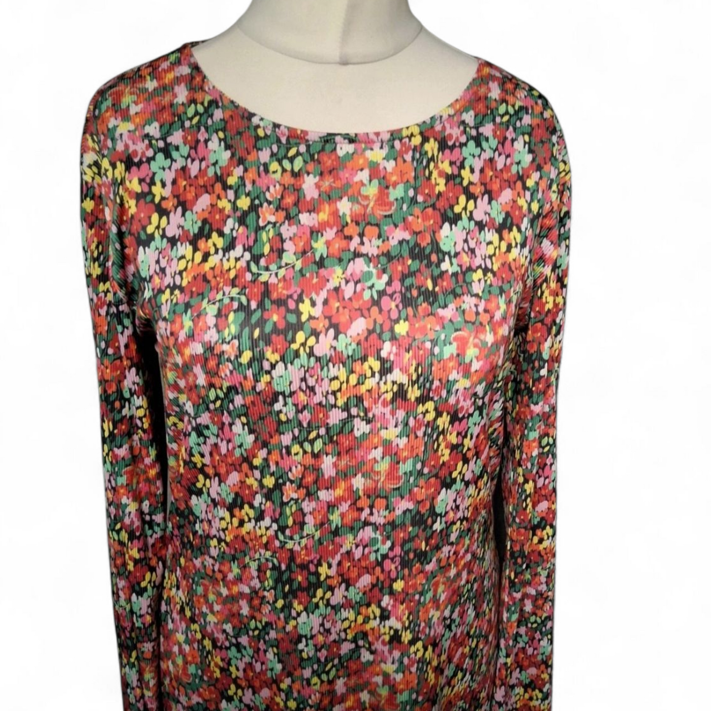 Pieces Floral Bodycon Midi Dress – Size 2XL (UK size 14/16)