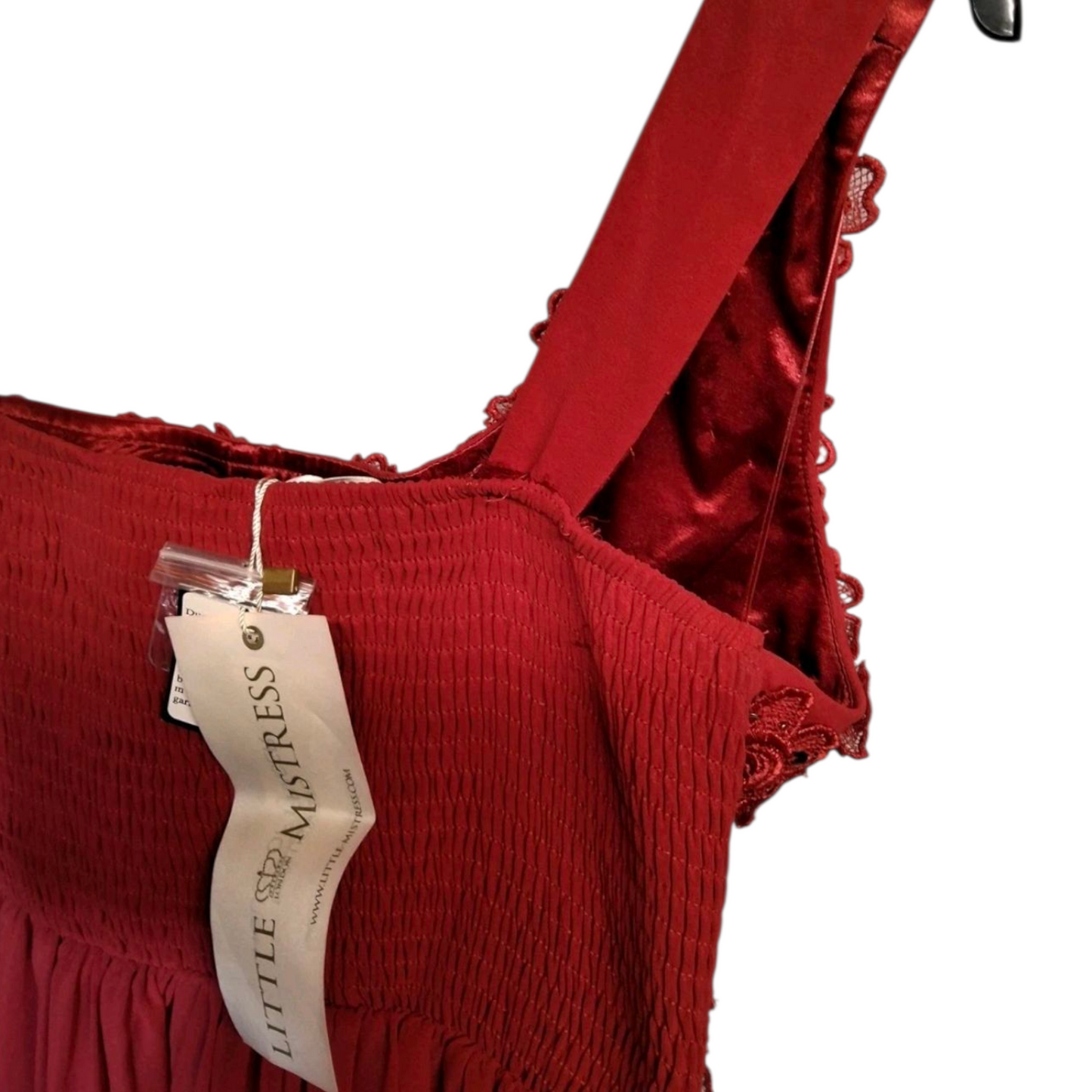 Little Mistress Red One-Shoulder Embellished Mini Dress – Size 6 – NWT