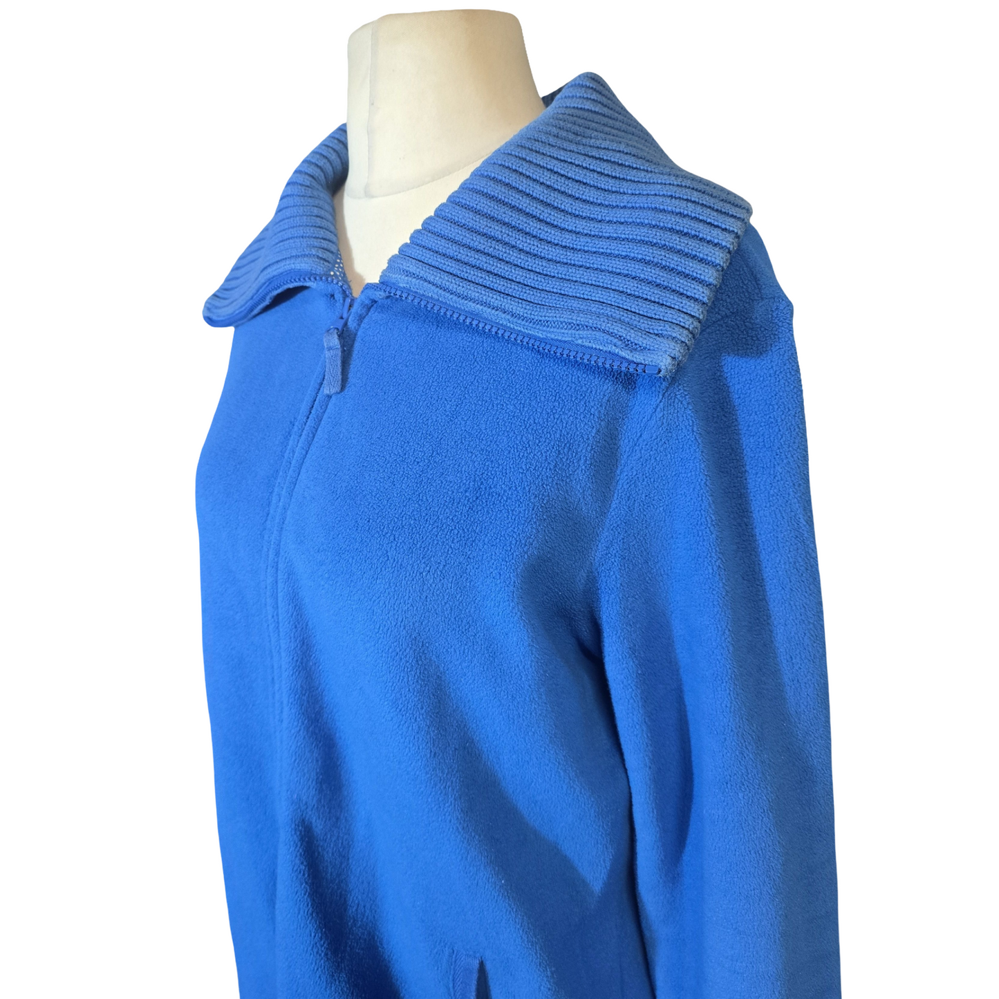 Lands’ End Blue Fleece Zip-Up jumper – Size 10/12