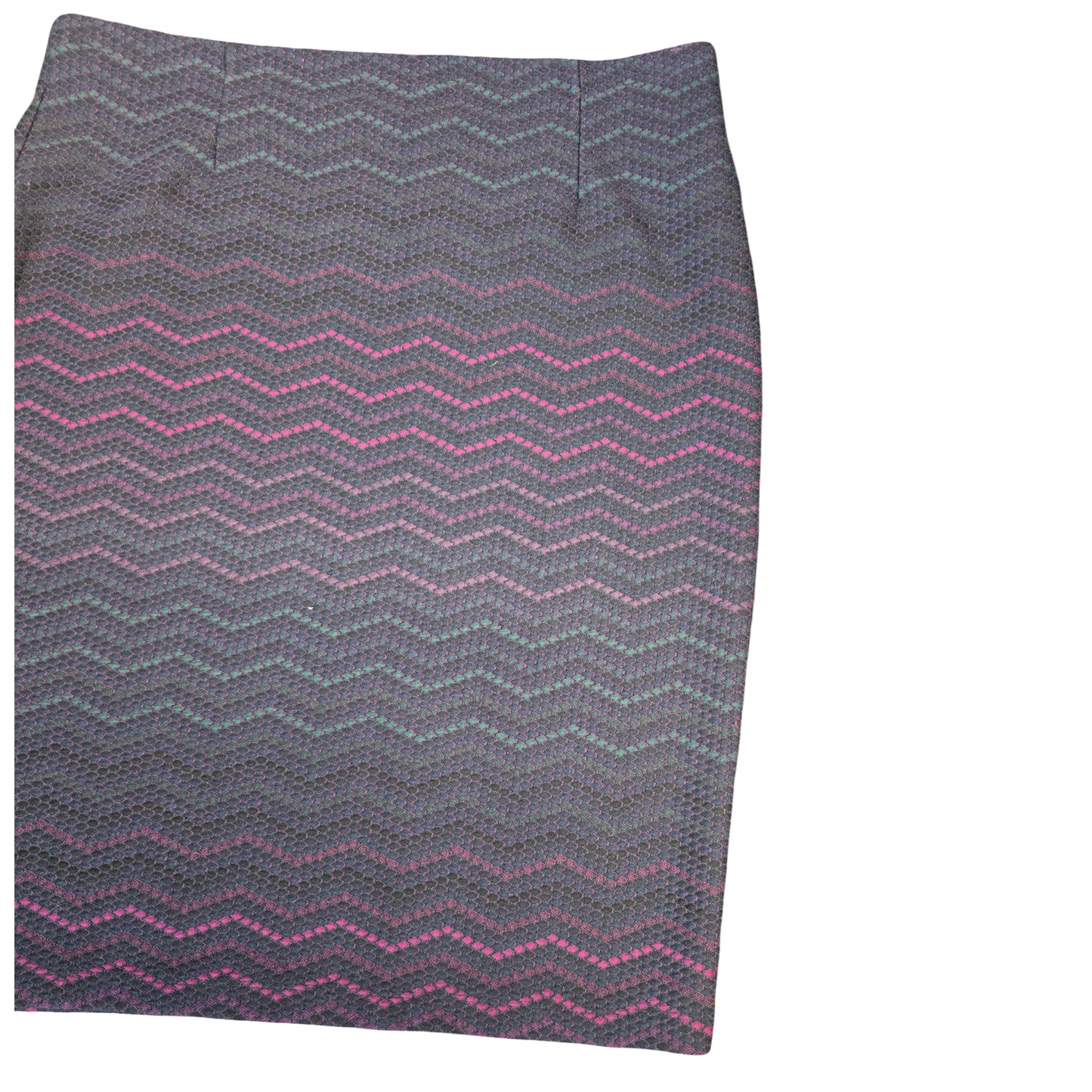 Tu Purple & Pink Zigzag Bodycon Skirt – Size 18 – Knee/Midi Length