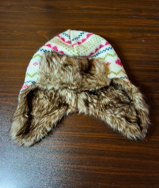 George Girls Knit Hat with Faux Fur Lining – Age 8–12 Years – Winter Warm