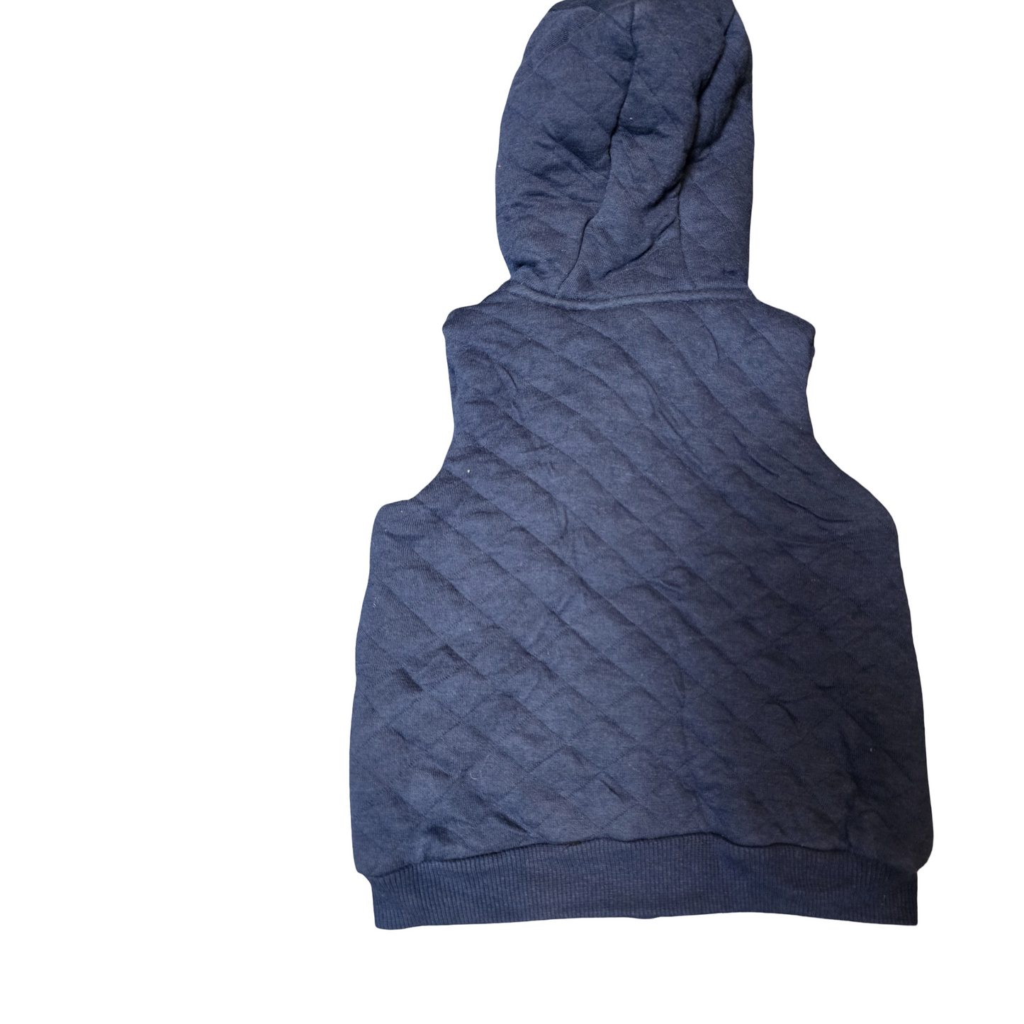 F&F Navy Padded Gilet – Boys 6–9 Months – Cotton & Polyester – Hooded Zip Up