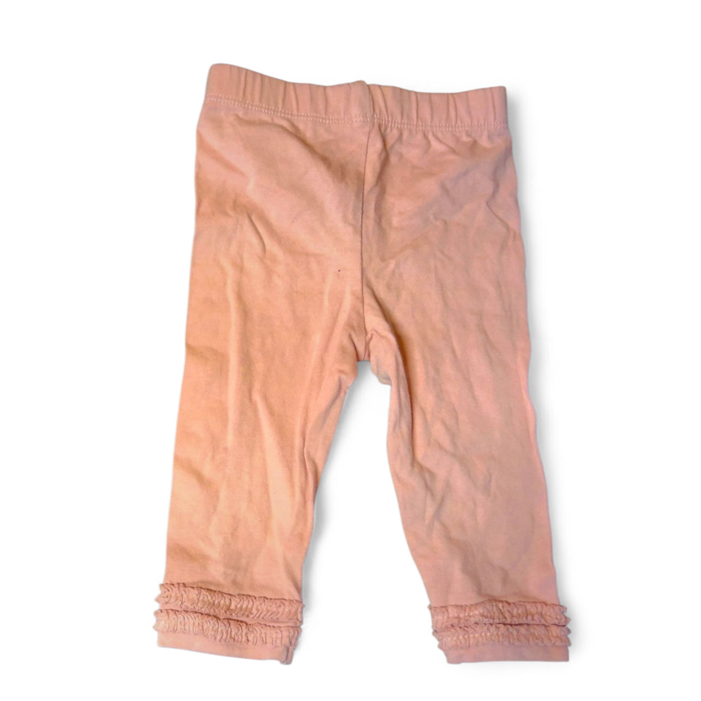 George Pink Leggings – Girls 3–6 Months – Cotton – Ruffle Hem