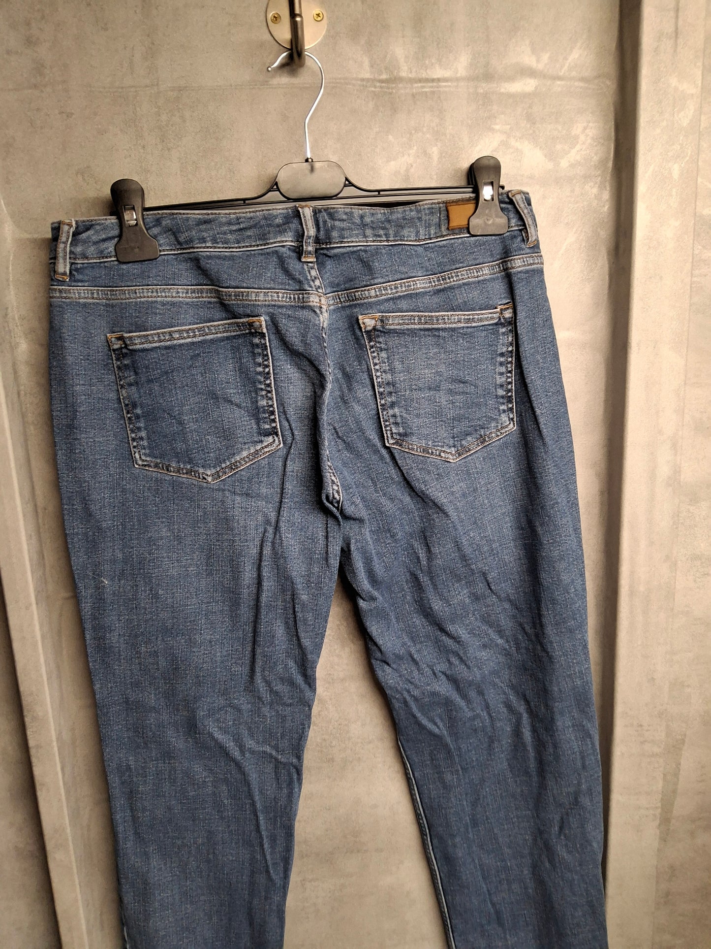 Jigsaw Blue Denim Hampton Slim Boyfriend Jeans – W32 L28 – UK 14 – Cotton & Lyocell