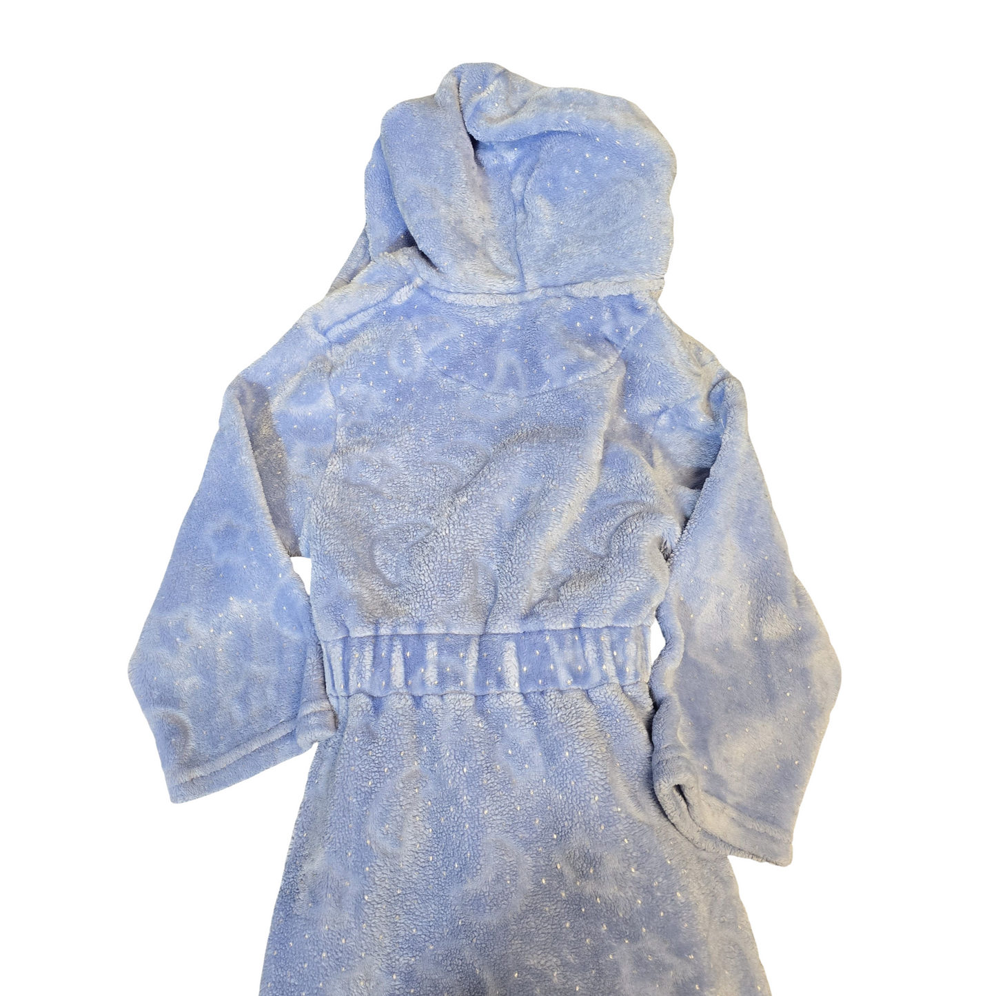 Nutmeg Girls Blue & White Polka Dot Hooded Dressing Gown – Age 5–6 Years