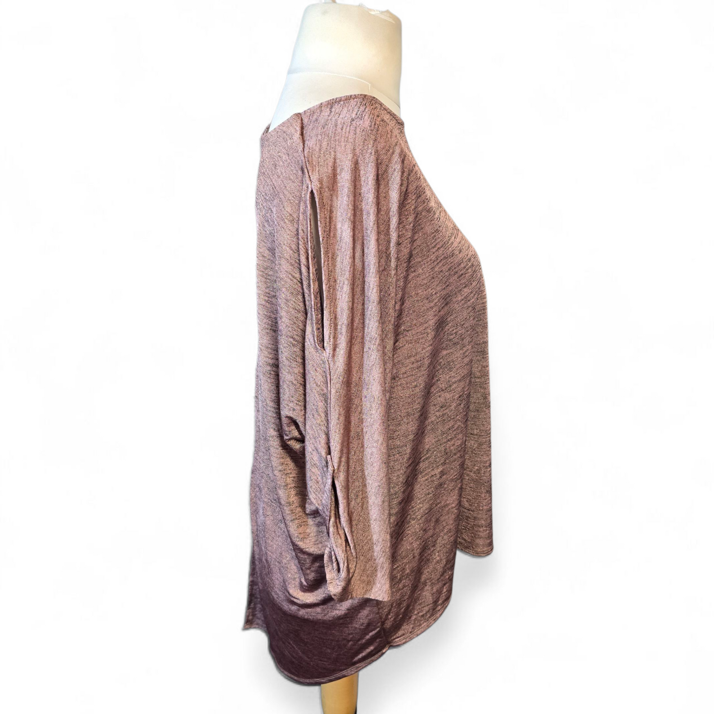 George Dusky Pink Glitter Longline Top – Oversized Fit – Size 14