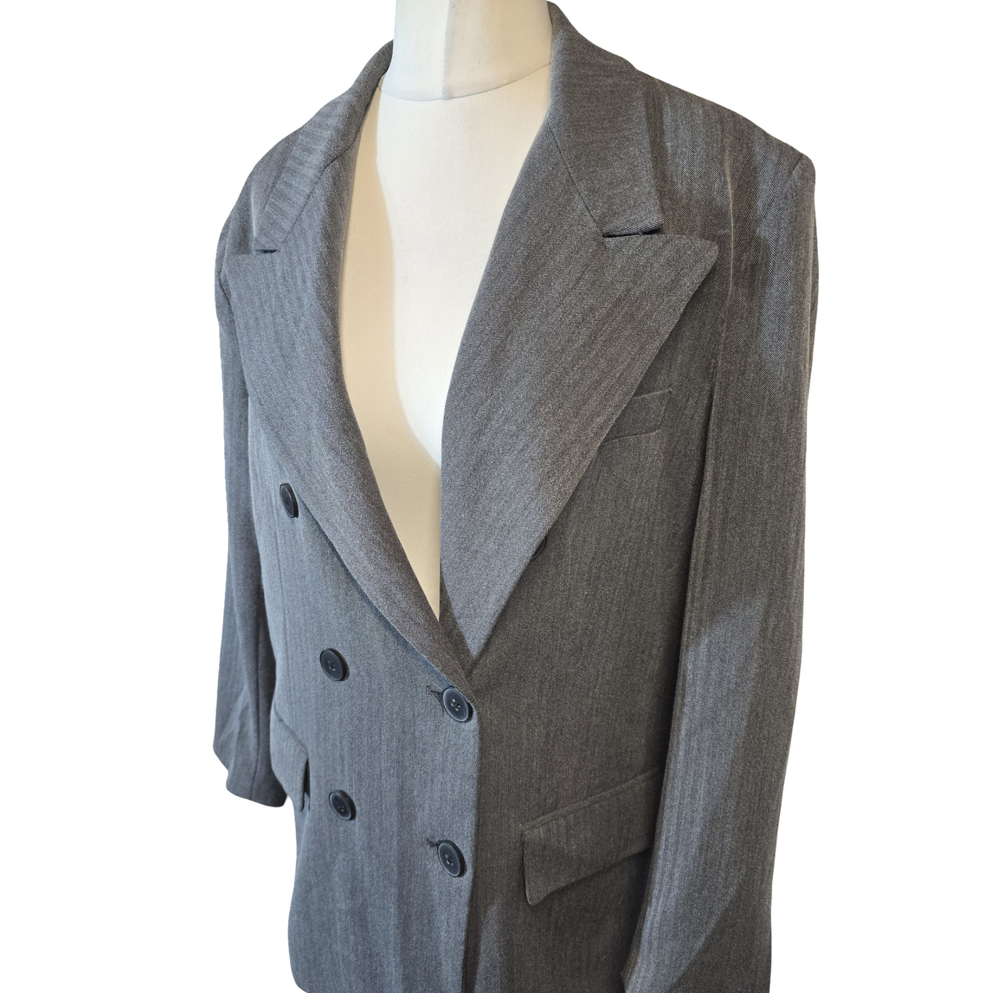 Pull & Bear Grey Oversized Blazer – Size M (UK size 10/12)