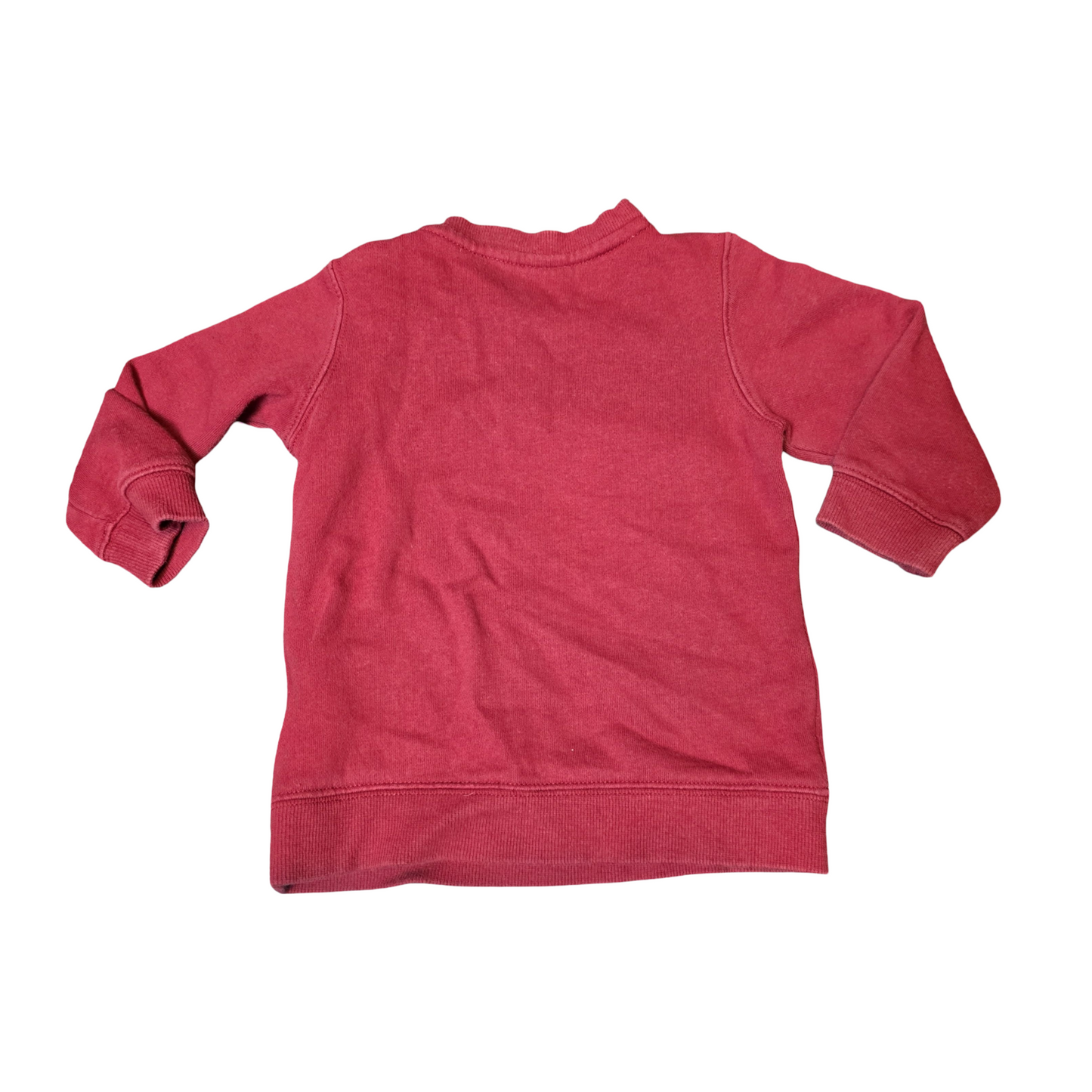 H&M Girls Red Minnie Mouse Jumper – 9-12 Months – Cotton Blend