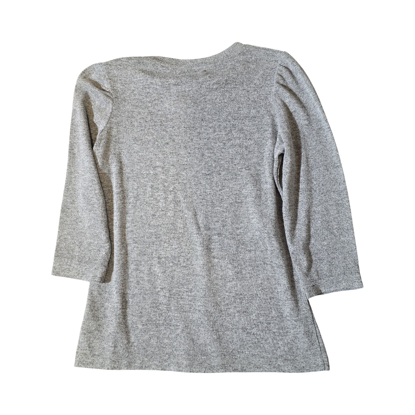 Next Grey 3/4 Sleeve Christmas Dog Top – Size 8 – Festive Print Tee