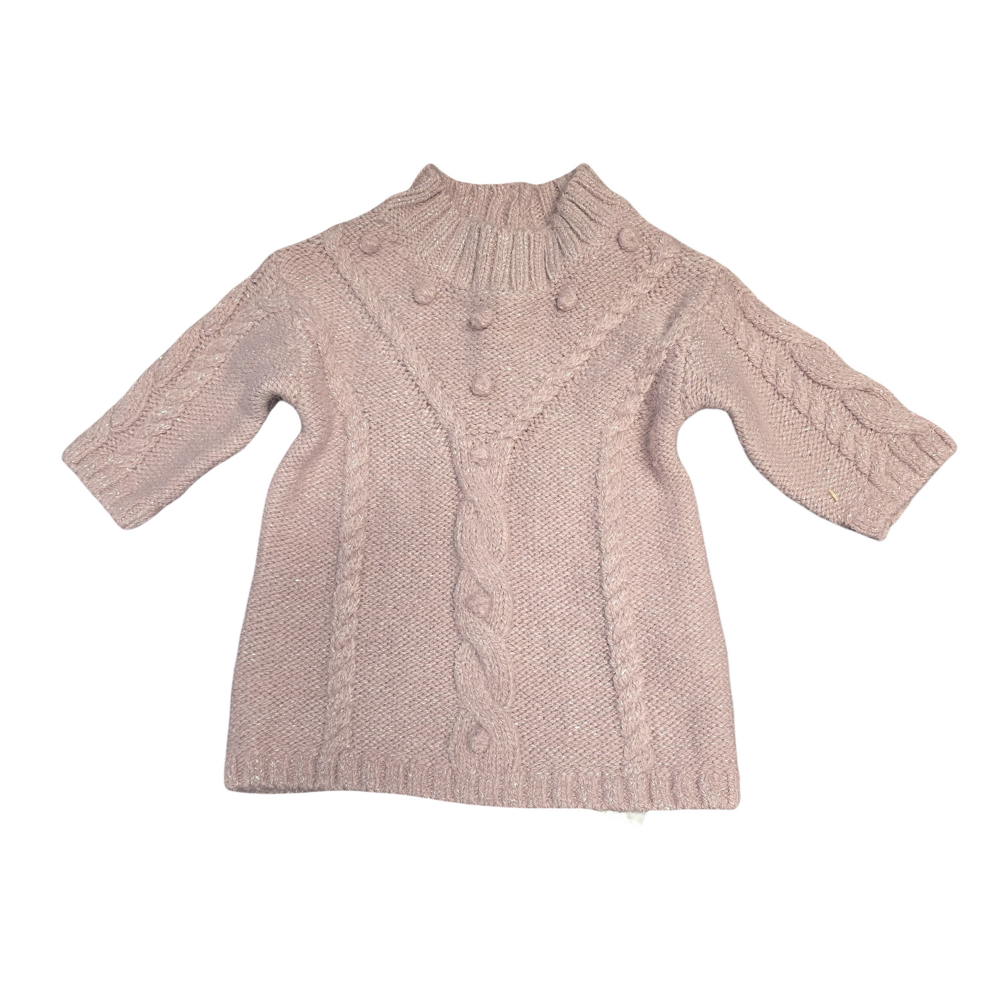 Primark Pink Glitter Jumper Dress – 0–3 Months Girls – Acrylic Blend