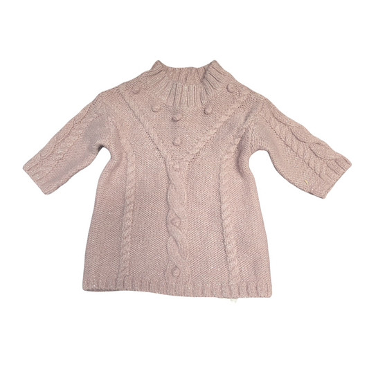 Primark Pink Glitter Jumper Dress – 0–3 Months Girls – Acrylic Blend