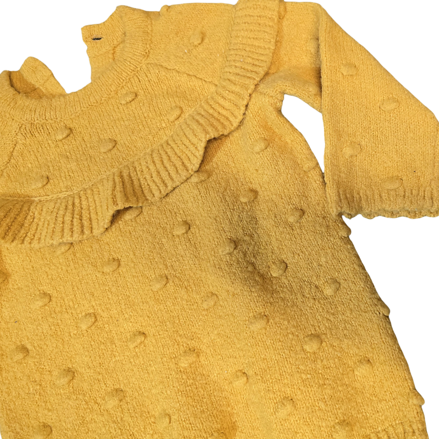 George Girls Mustard Knit Jumper – 3–6 Months – Acrylic/Nylon