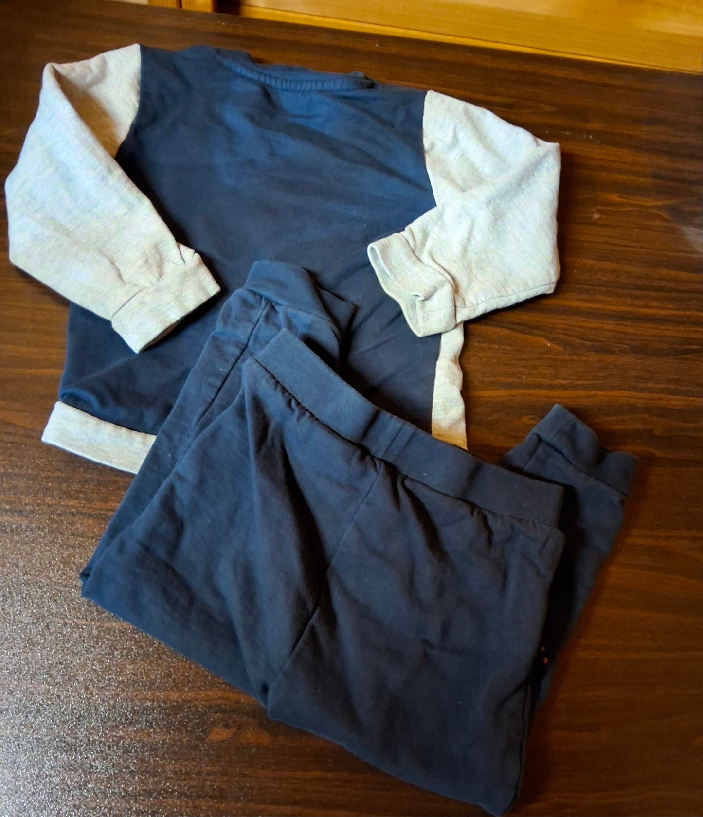 Pep & Co Boys Navy & Grey Jumper & Joggers Set – 18/24 Months – Cotton