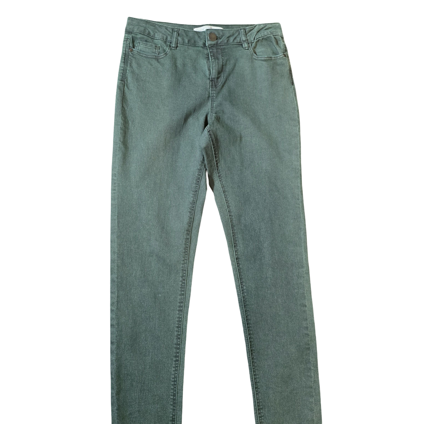 George High-Waisted Skinny Jeans – Size 10 Dark Green | Cute, Comfy, Goes with Everything