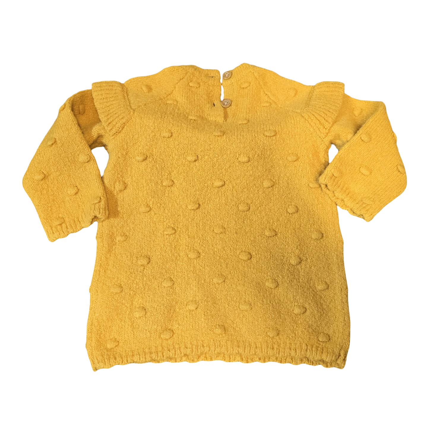 George Girls Mustard Knit Jumper – 3–6 Months – Acrylic/Nylon